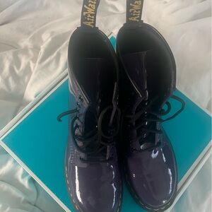 Dr. Martens Purple Patent Leather Boots